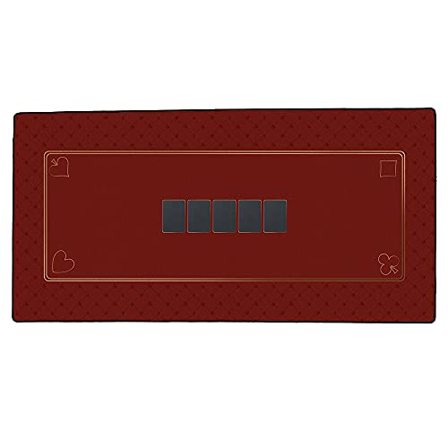 IMMERSION Pokerteppich Bordeauxrot Spielmatte 60 x 120 cm