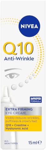 NIVEA Q10 Anti-Wrinkle Eye Cream 15ml | Enriched With Q10 & Creatine | Firming & Brightening Eye Cream | Reduces Crows Feet | Eliminates Puffiness | Fast-Absorbing Formula