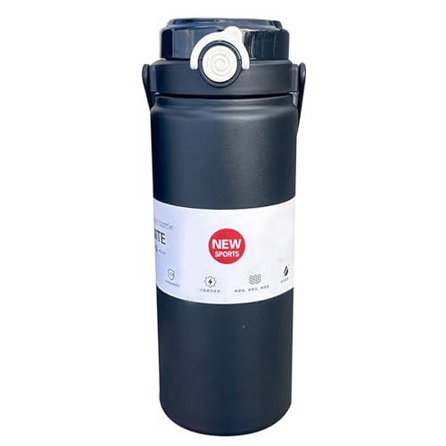 shpuuyy Termo Aislante | Cantimplora De Viaje - Vaso Jarra Térmico Antiderrames Para Gimnasio Viajes Senderismo Running Pesca Exterior Trabajo Actividades Diarias