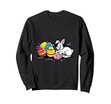Photo Gallery t-shirt con scritta "happy easter". coniglietto pasquale con uova colorate felpa Photo Gallery t-shirt con scritta "happy easter". coniglietto pasquale con uova colorate felpa