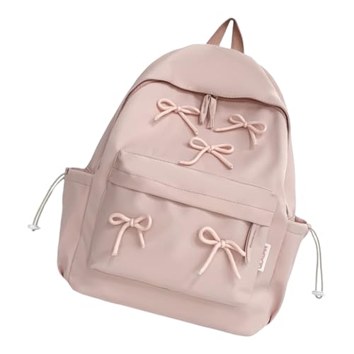 Mochila de gran capacidad para el instituto y viajes de fin de semana con estilo lazos de moda