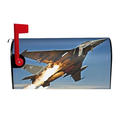 Aircraft Fighter Jets - Cubierta protectora para buzón de correo electrónico con imán para decoración de jardín y exteriores