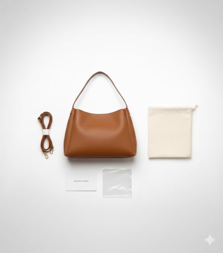 Image of PAVILONN Women Shoulder Purse Office Tote Work Handbag Structured Carry Bag with Large Capacity Travel Satchel Elegant Professional Ladies Fashion Accessory for College Shopping Everyday Use | Premium Leather Bags, Elegant Travel Bags, Lightweight Lady Bag, Spacious Office Bags, Large Capacity Totes, Adjustable Strap Bag