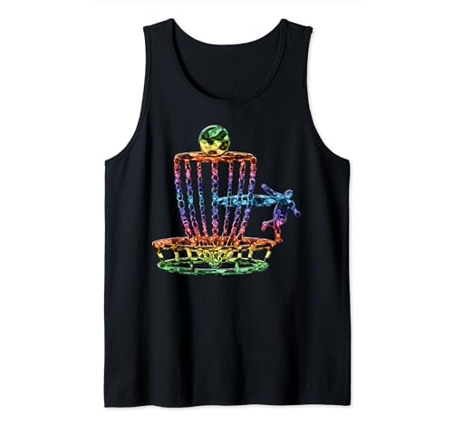 Vintage Disc Golf Art Disc Golfing Basket Disc Golfer Shirt Tank Top