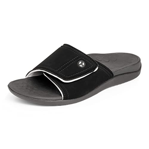 Orthaheel Men's / Women's Kiwi Slide Sandals (Men 5 & Women6/Black & Grey)