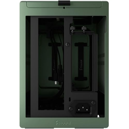Image of Fractal Design Terra Jade Small Form Factor Mini ITX Gaming Cabinet /Chassis /Case, Wood Walnut Front Panel, PCIe 4.0 Riser Cable, USB Type-C, Anodized Aluminum Panels - FD-C-TER1N-03