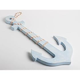 ARTISENIA Handcrafted 18 Inches Rustic Nautical Wooden Anchor with Rope Crosses Wall Art Decor,Hanging Wood Crossbar… 31+pV WHZPS. SS280