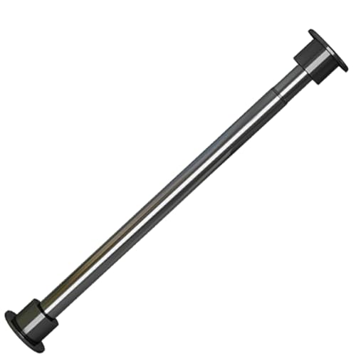 Barra de Cortina Extensible Sin Perforación Barra Telescópica Acero Inoxidable Barra Cortinas para Dormitorio Salón Cocina y Oficina(Black,90-160 cm/35.4-63.0″)