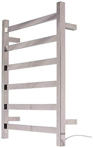 SCLHouiX Calentador de Pared para baño, Calentador de Toallas eléctrico, toallero termostático de Acero Inoxidable 304 montado en la Pared, Toma eléctrica antifugas