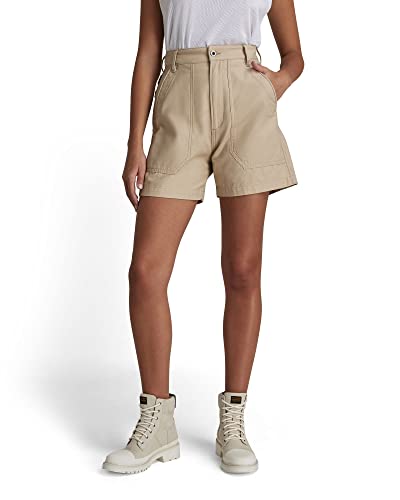 G-STAR RAW Women's 3D Fatigue Shorts, Beige