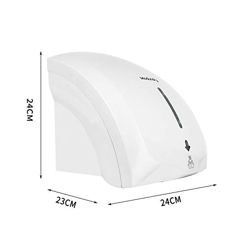 Modundry Händetrockner automatischer Infrarotsensor handtrockner leise Gewerbe und Haushalt,Weiß