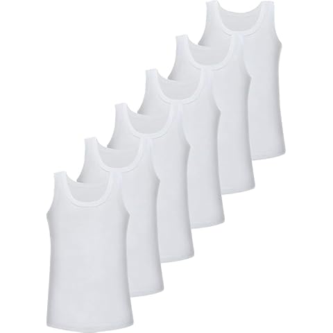 Boy's 6 Pack Cotton Vests for Ages 2-13 Cover