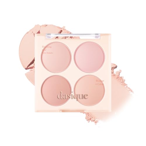 Image of Dasique Blending Mood Cheek #09 Almond Vanilla | 4 Blendable Shades | Pressed Powder Blush Palette for Cheeks | Silky & Soft Blur Finish | Lightweight Blush for Cheeks | Korean Makeup | Vegan