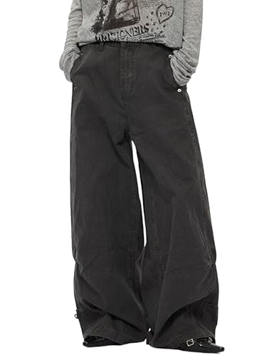 Men Baggy Jeans Y2k Hip Hop Skater Pants Vintage Jnco Gray Jeans Harajuku Skateboard Pants