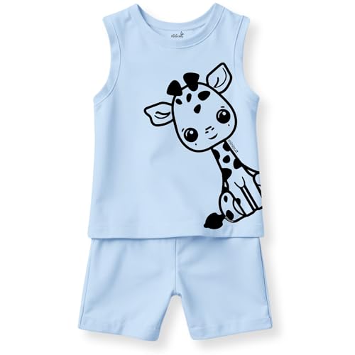 Image of minicult kids Kids Cotton Shorts and Matching Tshirt Coord clothing set with Cute Prints Clothing Set (200gsm Cotton Fabric)(pack of 2)