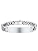 Produktbild PROSTEEL ID Armband Edelstahl Identarmband 21cm lang Armkette 10mm breit Schildarmband Herren Partnerarmband Panzerkette Freundschaft Schmuck(silber)