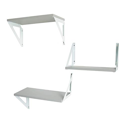 KINLINK Floating Shelves Wall Mounted, Wood Wall Shelves Set of 3 for Living