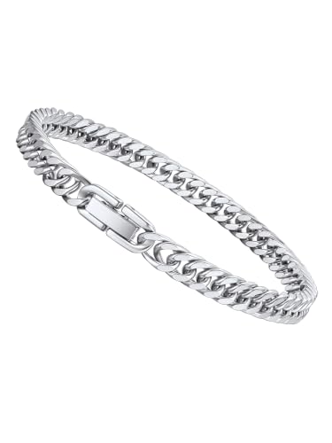 Image of PROSTEEL Bracelets for Men, Cuban Link, Silver /Gold /Black, Stainless Steel | 6 /8 /12 /17mm Width, 7.5 /8.3 /9 inch Length, Stainless Steel Mens Bracelet, Durable & Non Tarnish, Chunky Jewelry with Gift Box