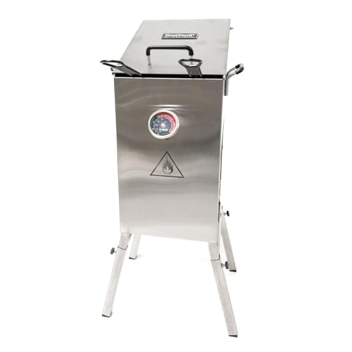 Bayou Classic 700-701 4-gal Stainless Bayou Fryer Includes 2 Stainless Mesh Baskets Fry Thermometer Drain Valve High Pressure Regulator