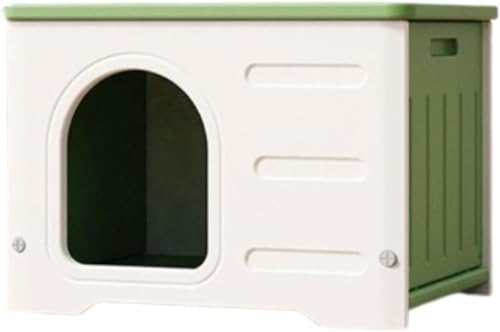 BRZU キャットベッド、小型犬用ハウス、屋外用、日よけ・雨よけ、野良猫に最適、防水、屋外用ベッド、秋冬に最適、取り外し可能 (アーチ - グリーン)