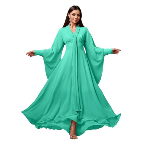 Image of TOLEEN Summer Floral Dresses for Women Long Sleeve Casual Style Beach Swing Dresses