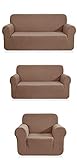 Photo Gallery luxury home collection sure fit - copridivano in tessuto elasticizzato tinta unita (marrone chiaro, set da 3 pezzi) Photo Gallery luxury home collection sure fit - copridivano in tessuto elasticizzato tinta unita (marrone chiaro, set da 3 pezzi)