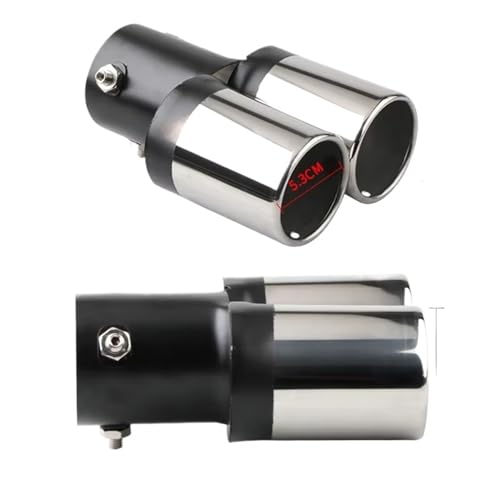 Embout d'échappement chromé décoratif en acier inoxydable pour finition arrière de voiture