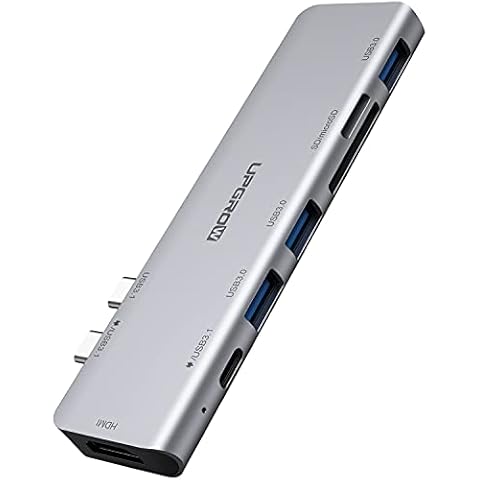 USB C Hub for MacBook, PowerExpand Direct 7-in-2 USB C Adapter Compatible with Thunderbolt 3 USB C Port, 100W Power Delivery, 4K HDMI, USB C and 2 USB A Data Ports, SD and microSD Card Reader Cover