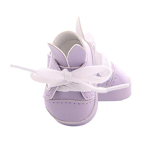 Aeromdale Puppenschuhe, süße Hasenohren, helle Farbe, für 36,7 cm BJD 1/6 Puppenspielzeug für Mädchen - Lila - 1 Paar Cover
