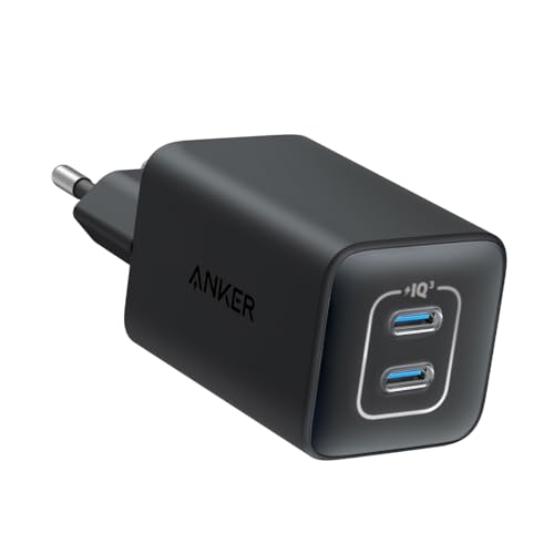 Anker 523 Chargeur USB C 47 W (Nano 3), Chargeur Samsung Charge Rapide GaN Compact 2 Ports pour iPhone 16/16 Plus/ 16 Pro Max/15/14/13, Galaxy, Pixel 4/3,...