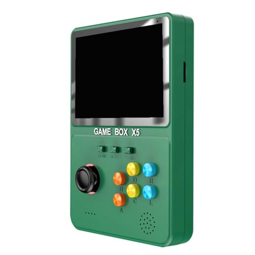 Lorrgasw Reproductor de juegos portátil X5 portátil 4.0 Pulgadas 640 X 480 Pixeles Consola para Videojuegos Regalos para Niños-Verde