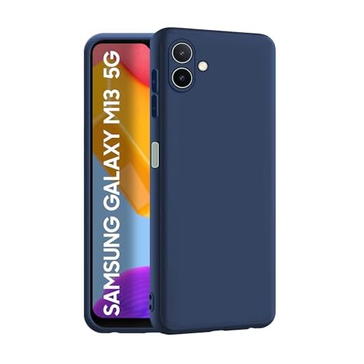 CEDO Samsung Galaxy M13 (5G) Back Cover | Camera Bump Protection & Inner Velvet Fabric Lining | Ultra Slim Matte Soft Rubberised Case Cover (Blue)