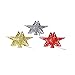 Santas Forest 92606 Christmas Tree Topper Star, Silver (Pack of 12)