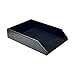 UnionBasic Stackable Document Paper Letter Tray, Faux Leather Desktop File Sorter Organizer Tray, Black