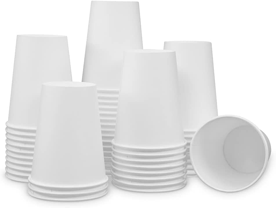 Siptown 12 oz 200 Pack Disposable Paper Cups for Hot Drinks, Coffee, & Tea | Made in USA (12 oz - 200 count)