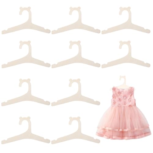 NHQZ cintres en bois pour bébé et enfant - Cintres pour vêtements de bébé, 10 pièce
