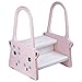 Sinbide Marche-Pied, Grenouille Escabeau pour Enfants Deux Marches, Tabouret Bébé Antidérapant, pour Enfants pour Salle de Bains/Toilette/Cuisine /Salon (Rose)