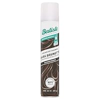 Batiste Dark Brunette Dry Shampoo, 200mL - Instantly Refresh Hair, Tinted Colour-Matching Formula, Oil-Absorbing Rice Starch, Volumising Texture - Busy Mornings & Gym Touch-Ups