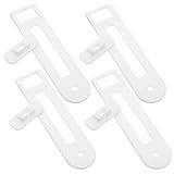 BAZEITFLOW Serratura di Sicurezza per Armadietto 4 Pezzi Chiusura per Porte Scorrevoli e Cassetti in Plastica Protezione per Cucina Bagno e Camera da Letto