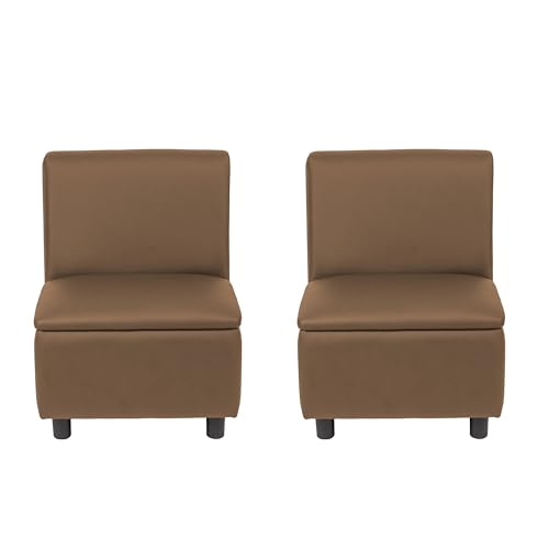 Image of FDP Kid Comfort Collective Modular Armless Chairs, 2-Pack - Chocolate