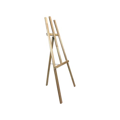 Chevalet de peintre en bois brut de dimensions 140 x 57 cm pour ardoise