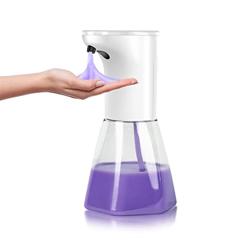 Annalocker Distributeur de Savon Automatique Voilet Distributeur de Savon Liquide sans Contact de Salle de Bain Distributeur Automatique de Désinfectant pour Les Mains 500 ml/17 oz Cover