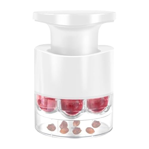 Pitch cereza | Cherry Stoner | 7 hoyos Corer Corer Hand-Hand Push Design Corer | Removedor portátil cerezo | Herramienta manual eliminación pozo oliva para hacer cerezas pastel y mermelada