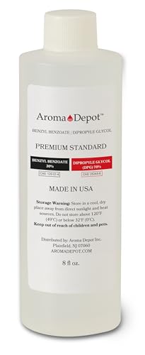 8oz. Premium Fragrance Oil Base - 70% DPG (Dipropylene Glycol) & 30% Benzyl Benzoate - Ideal for Perfumes, Diffusers, Incense, and Candle Making.