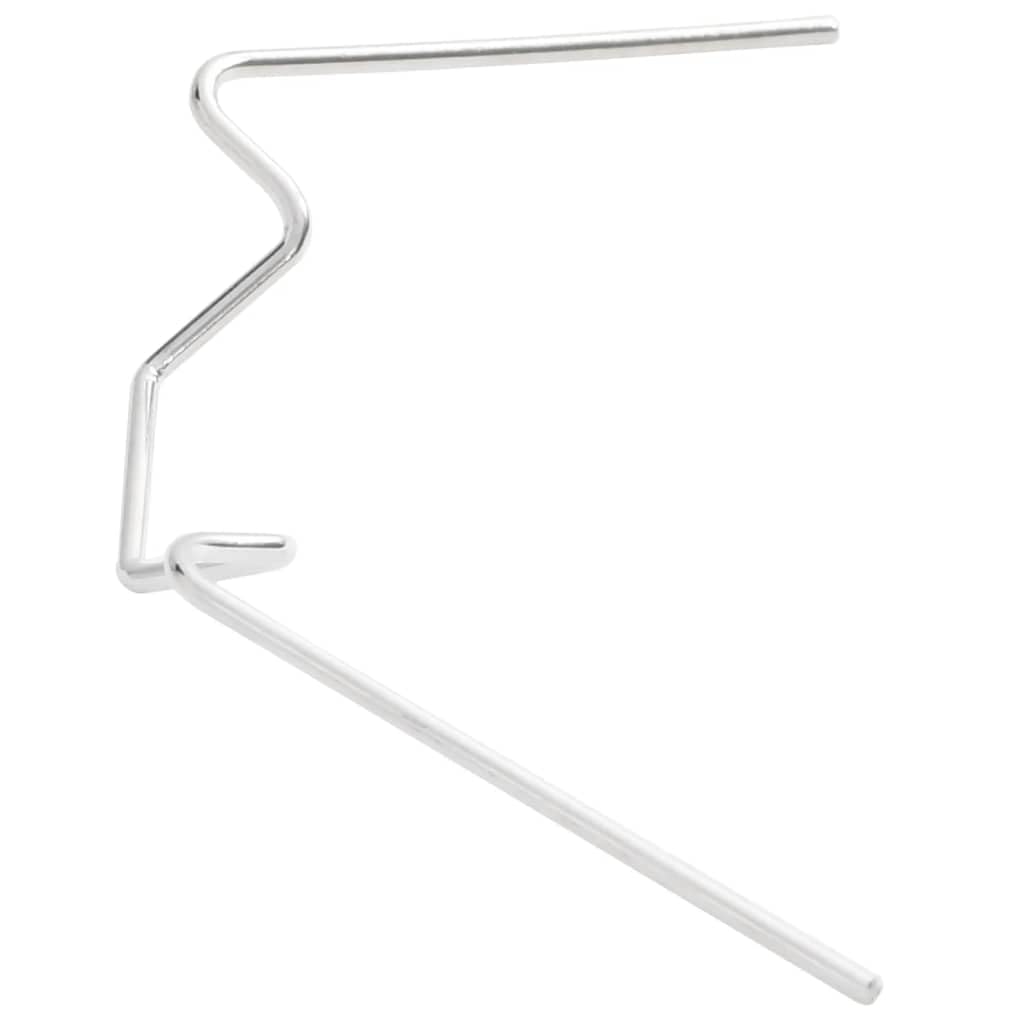 Clips de invernadero tipo W de acero galvanizado, 80 x 35 mm, 50 unidades, duraderos, resistentes a la intemperie, para invernadero, placas de cristal, plantas, protección en el jardín, balcón