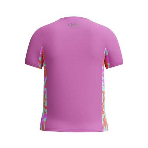 Image of Speedo Girls' Uv Swim Shirt Short Sleeve Printed Rashguard