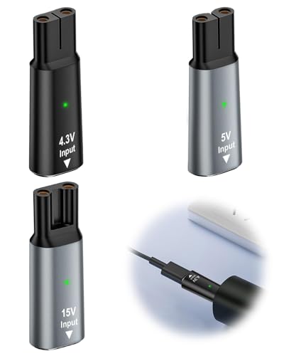 Phillips One Blade Charger USB-C Charging Converter for Shavers 3PCS 5V Adapter for Philips OneBlade Norelco QP2834 QP4530 Mellbree Compatible CompactPortable Versatile Shaver Charger