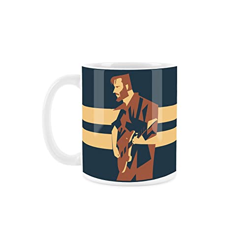 Purely Home Guitar Player Mug - Musician White Ceramic Cup - Tea/Coffee Gift for Music Lovers - Image 2