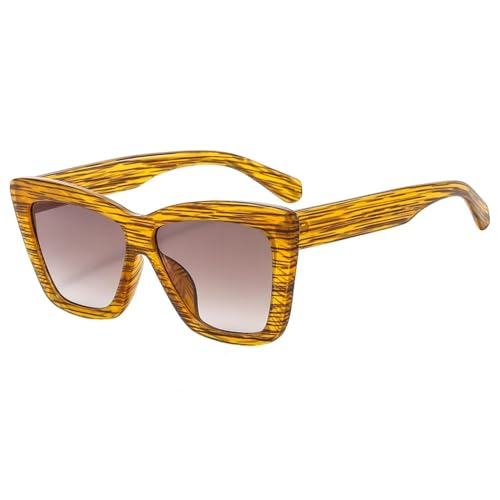 Lunettes de soleil à monture rayée anti-éblouissement et UV400