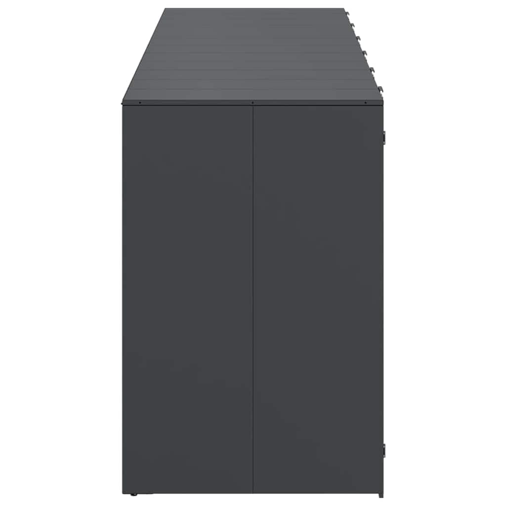 Genérico Almacenamiento de Cubos Wheelie para 3 Cubos Antracita,Productos del hogar,Accesorios para contenedores de residuos,Soportes para contenedores de residuos-3394772